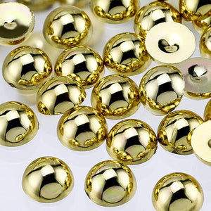 Acrylic Round Centres - Metallic Gold 4 pk