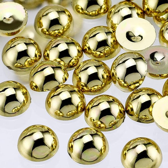 Acrylic Round Centres - Metallic Gold 4 pk