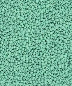 Czech Seed Beads Size 11/0 - Opaque Matte Mint (Permalux)