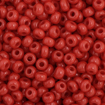 Czech Seed Beads Size 11/0 - Opaque Dark Red