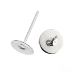 8mm Flat Earring Posts - 20pk