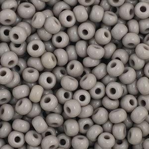 Czech Seed Beads Size 11/0 - Opaque Gray