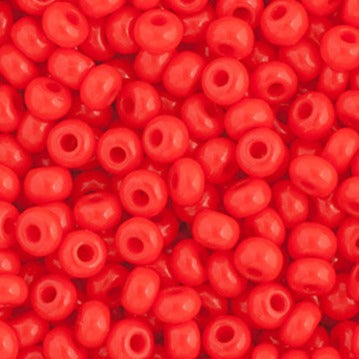 Czech Seed Beads Size 11/0 - Opaque Light Red