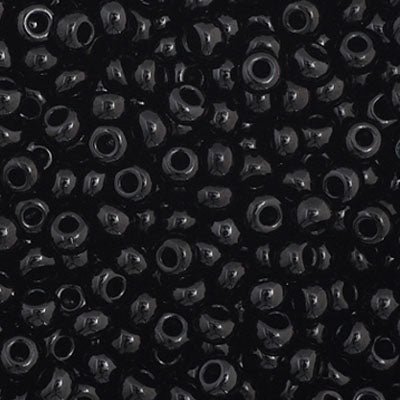 Czech Seed Beads Size 11/0 - Opaque Black