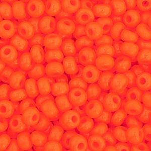 Czech Seed Beads Size 11/0 - Opaque Orange