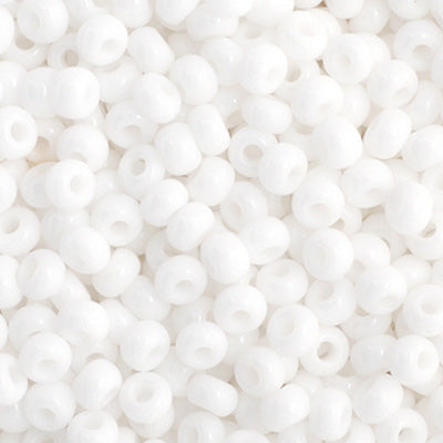 Czech Seed Beads Size 11/0 - Opaque White