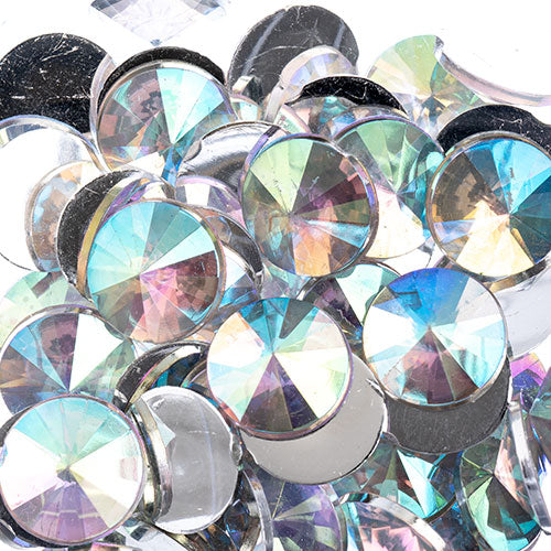 Acrylic Rivoli Gem, Crystal AB - 4 pk