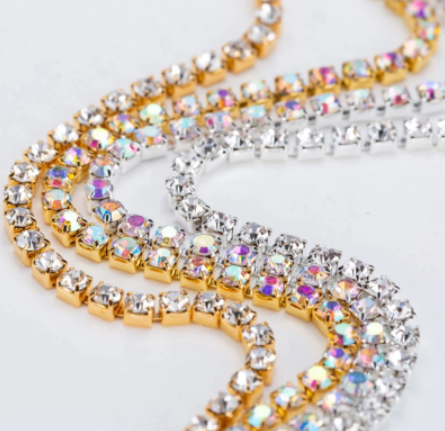 Metal Rhinestone Banding - ss6